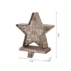 Glitzhome® 8" Marquee LED Star Wooden & Metal Stocking Holder Set -Michaels Shop D479504S 5