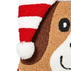 Glitzhome® Hooked 3D Woof Throw Pillow -Michaels Shop D479537S 5