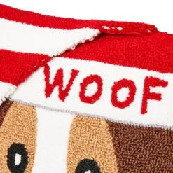 Glitzhome® Hooked 3D Woof Throw Pillow -Michaels Shop D479537S 6