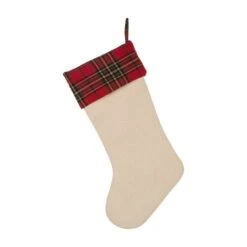 Glitzhome® 21" Red Truck Embroidered Linen Stocking, Set Of 2 -Michaels Shop D479588S 7