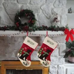 Glitzhome® 20" Dog Hooked Stockings, 2ct. 13 Glitzhome® 20" Dog Hooked Stockings, 2ct. -Michaels Shop D479607S 3