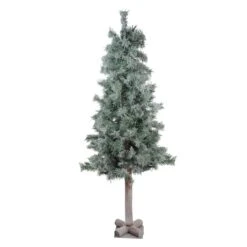 Northlight 4ft. Unlit Lightly Flocked & Glittered Woodland Alpine Artificial Christmas Tree