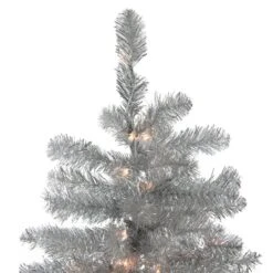 Northlight 7.5ft. Pre-Lit Full Metallic Tinsel Artificial Christmas Tree, Clear Lights -Michaels Shop D489949S 2