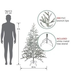 Northlight 5ft. Unlit Flocked Alpine Twig Artificial Christmas Tree -Michaels Shop D489953S 12