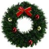 Northlight 17" Green Tinsel Artificial Christmas Wreath With Bow -Michaels Shop D491022S 1