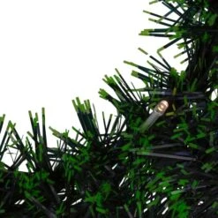 Northlight 17" Pre-Lit LED Green Tinsel Artificial Wreath With Bow -Michaels Shop D491024S 5