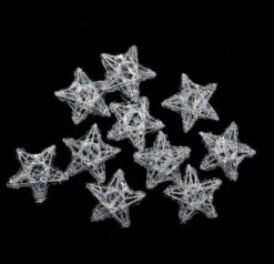 PENN 10ct. Clear LED Spun Glass Star Christmas String Lights -Michaels Shop D491435S 1