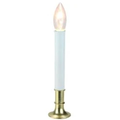 Northlight 9" White & Gold Christmas Candle Lamp With Sensor -Michaels Shop D491438S 1 1