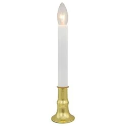 Northlight 9" White & Gold Christmas Candle Lamp With Timer -Michaels Shop D491439S 11