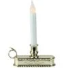 Northlight 8.75" Pre-Lit White & Gold LED C5 Flickering Christmas Candle Lamp With Handle Base -Michaels Shop D491441S 1