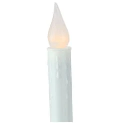 Northlight 8.75" Pre-Lit White & Gold LED C5 Flickering Christmas Candle Lamp With Handle Base -Michaels Shop D491441S 3