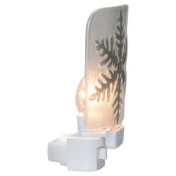 Northlight Silver Snowflake Glass Christmas Night Light -Michaels Shop D491467S 3