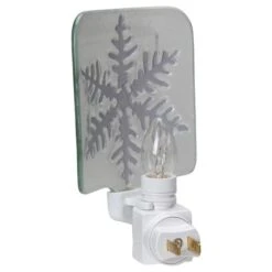 Northlight Silver Snowflake Glass Christmas Night Light -Michaels Shop D491467S 4