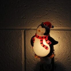 Northlight 6" Black & Red Penguin With Santa Hat Christmas Night Light -Michaels Shop D491468S 3