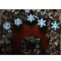 Impact 10ct. Blue & White Snowflake Clear Christmas Lights -Michaels Shop D491473S 2