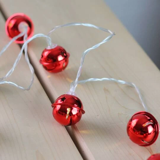 Northlight 8ct. Red LED Jingle Bell Christmas Lights 6 Northlight 8ct. Red LED Jingle Bell Christmas Lights - Image 4