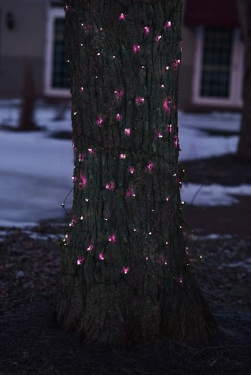 Northlight 2ft. X 8ft. LED Tree Trunk Wrap Christmas Net Lights Pink 8 Northlight 2ft. X 8ft. LED Tree Trunk Wrap Christmas Net Lights Pink - Image 6
