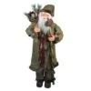 Northlight 4ft. Olive Green & Burgundy Red Standing Santa Claus With Gift Bag Christmas Figure -Michaels Shop D491585S 1