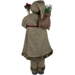 Northlight 4ft. Olive Green & Burgundy Red Standing Santa Claus With Gift Bag Christmas Figure -Michaels Shop D491585S 14