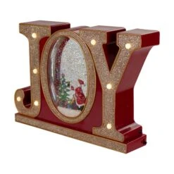 Northlight 11" LED Lighted Red & Gold Joy Christmas Glitter Snow Globe -Michaels Shop D491588S 3