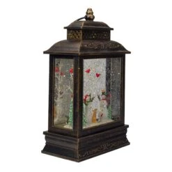 Northlight 12" Musical Lighted Black Christmas Snow Globe Lantern With Snowmen -Michaels Shop D491592S 3