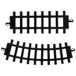Northlight 10" Black Replacement Train Set Track Pieces, 12ct.