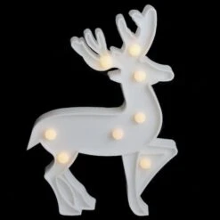 Northlight 9.75" White Reindeer Christmas Marquee Wall Sign -Michaels Shop D491613S 3