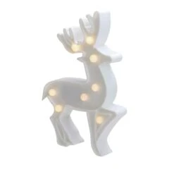 Northlight 9.75" White Reindeer Christmas Marquee Wall Sign -Michaels Shop D491613S 4
