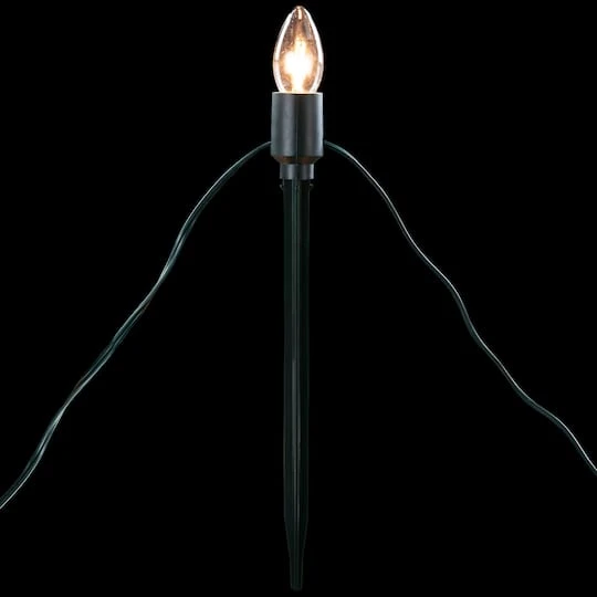 Northlight Mighty Light Clear C9 Christmas Pathway Marker Set, Green Wire 9 Northlight Mighty Light Clear C9 Christmas Pathway Marker Set, Green Wire - Image 7