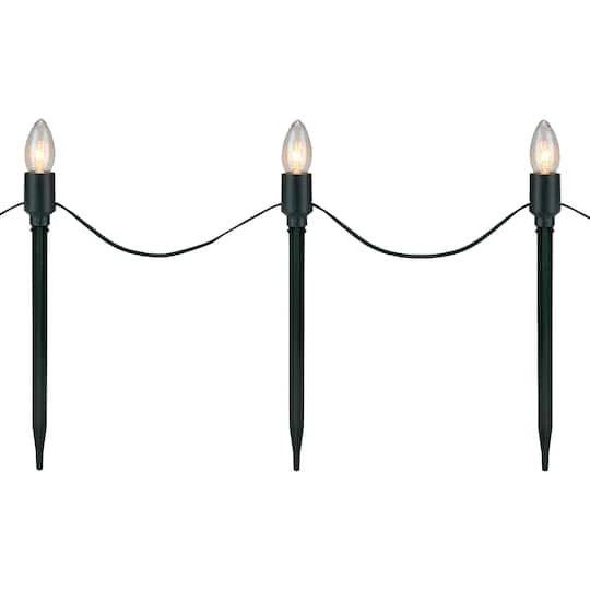 Northlight Mighty Light Clear C9 Christmas Pathway Marker Set, Green Wire 10 Northlight Mighty Light Clear C9 Christmas Pathway Marker Set, Green Wire - Image 8