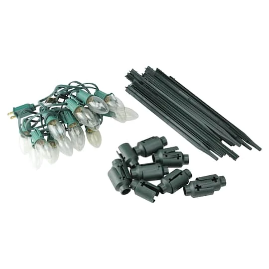 Northlight Mighty Light Clear C9 Christmas Pathway Marker Set, Green Wire 6 Northlight Mighty Light Clear C9 Christmas Pathway Marker Set, Green Wire - Image 4