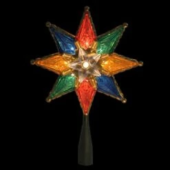 Northlight 8" Lighted Multi Color 8-Point Star Tree Topper -Michaels Shop D491632S 2