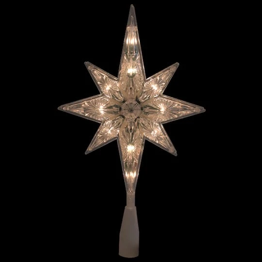 Northlight 10" White Lighted Faceted Star Of Bethlehem Tree Topper 5 Northlight 10" White Lighted Faceted Star Of Bethlehem Tree Topper - Image 3