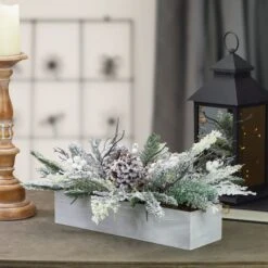 Northlight 19.5" White & Green Berries With Foliage Tabletop Décor -Michaels Shop D491640S 2