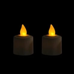 Northlight 1.5" White LED Flickering Amber Lighted Christmas Votive Candles, 2ct. -Michaels Shop D491647S 2