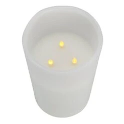 Northlight 10" White Flameless LED Lighted Flickering Christmas Pillar Candle -Michaels Shop D491651S 2