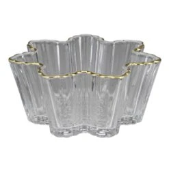 Northlight 5.75" Clear & Gold Snowflake Candy Dish Serving Bowl -Michaels Shop D491655S 2