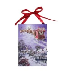 Northlight 6" LED Fiber Optic Christmas Tree & Santa Sleigh Wall Art -Michaels Shop D491663S 2