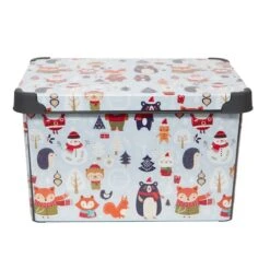 Simplify Woodland Winter Storage Tote Bin -Michaels Shop D492889S 16