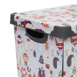 Simplify Woodland Winter Storage Tote Bin -Michaels Shop D492889S 17