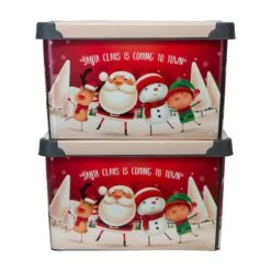 Simplify Santa Clause Is Coming To Town Storage Tote Bin -Michaels Shop D492891S 13