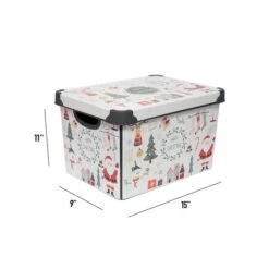 Simplify Happy Christmas Storage Tote Bin -Michaels Shop D492892S 15