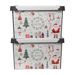 Simplify Happy Christmas Storage Tote Bin -Michaels Shop D492892S 16