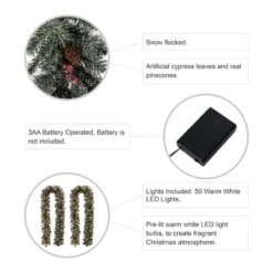 Glitzhome® 9ft. Pre-Lit Glittery Pinecone Christmas Garland With Timer, 2ct. -Michaels Shop D493618S 8