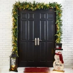 Glitzhome® 9ft. Pre-Lit Pinecone Christmas Garland With Timer, 2ct. -Michaels Shop D493619S 2