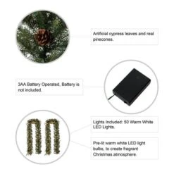 Glitzhome® 9ft. LED Greenery Pinecone Christmas Garlands, 2ct. -Michaels Shop D493620S 8