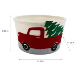 Simplify Round Felt Truck Tote -Michaels Shop D504267S 3