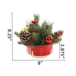Christmas Mix In 6" Ceramic Reverse Tree Pot -Michaels Shop D511154S 2