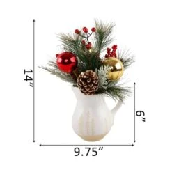Christmas Mix In 14" Ceramic Watering Pot -Michaels Shop D511155S 2