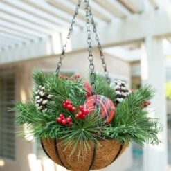 Flora Bunda® 12" Christmas Hanging Basket -Michaels Shop D511157S 3